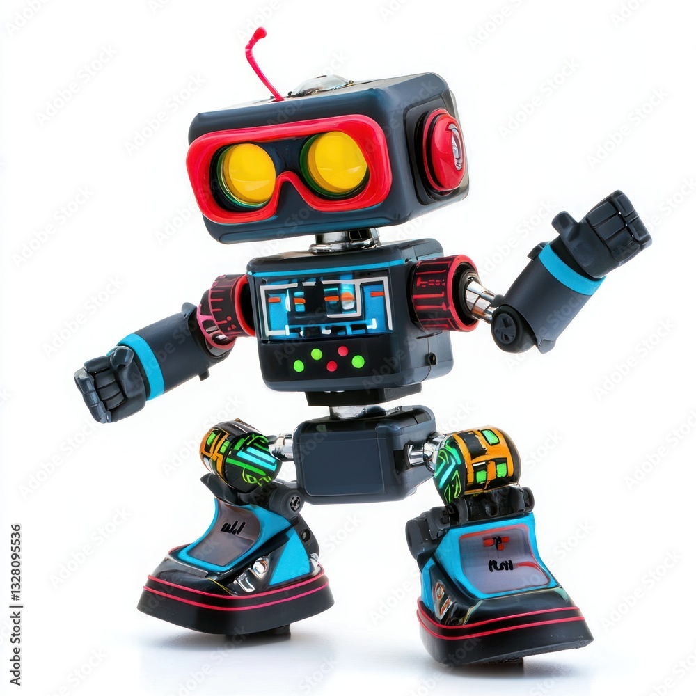 Fototapeta premium Dance Robot isolated on white background.