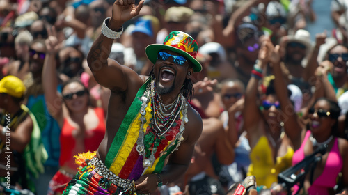 Barbadian Soca artist in the carnival
