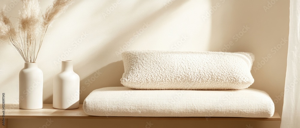 Serene Minimalist Home Decor: Creamy Textures and Soft Lighting Serene Minimalist Home Decor: Creamy Textures and Soft Lighting