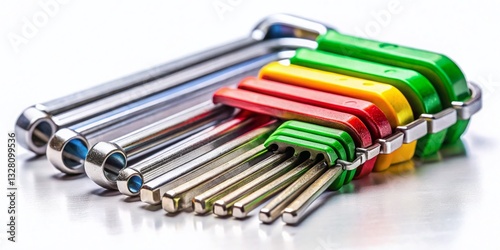 Miniature Hex Key Wrench Set, Close-up, Tilt-Shift Photography