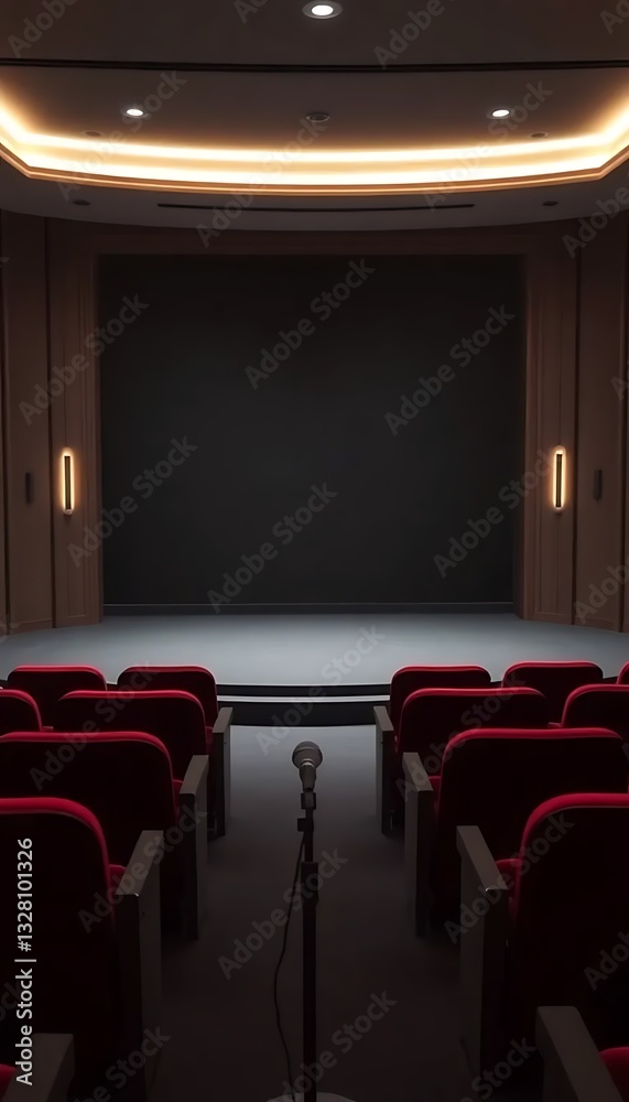 The Background To Minimalist And Elegant Theatre Empty Seat The Background To Minimalist And Elegant Theatre Empty Seat