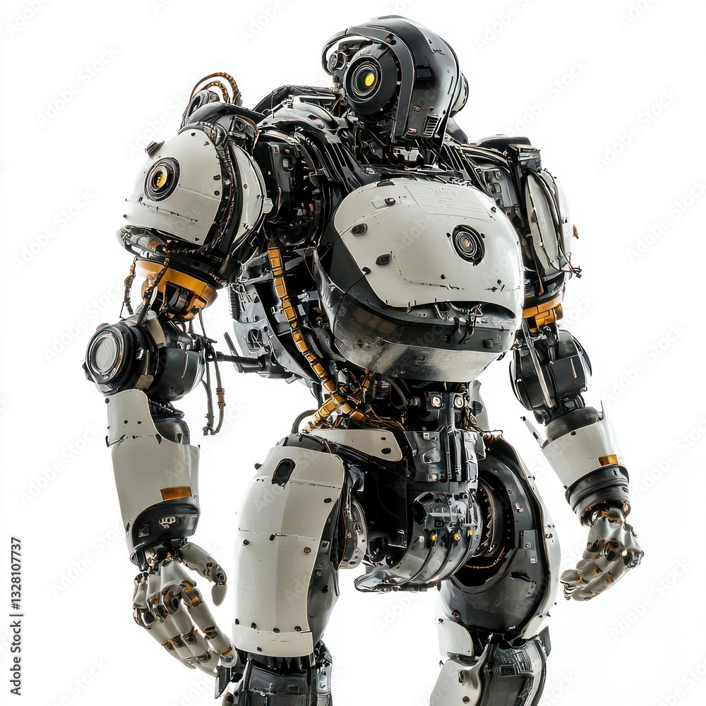 Gladiator Robot isolated on white background. Gladiator Robot isolated on white background.