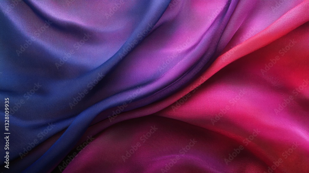 Draped Gradient Fabric in Pink Blue and Purple Hues Draped Gradient Fabric in Pink Blue and Purple Hues