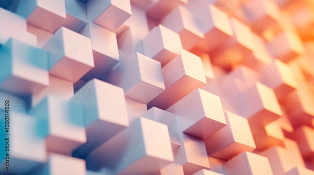 Abstract Geometric Cube Pattern Background Abstract Geometric Cube Pattern Background