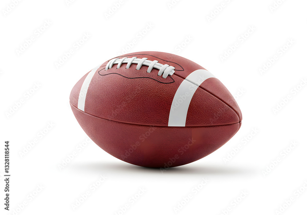 American Football A Classic Game Ball Close-Up American Football A Classic Game Ball Close-Up