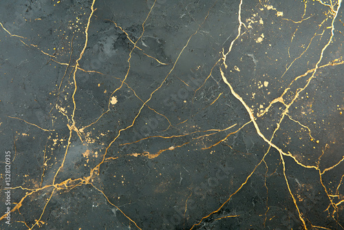 Elegant marble texture with golden veins close-up view natural stone modern aesthetic interior design