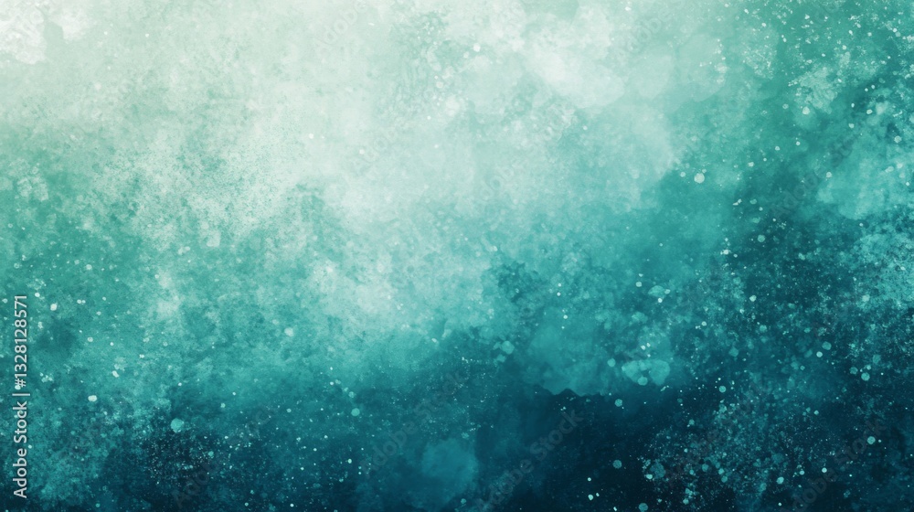 Fototapeta premium Teal and Green Abstract Watercolor Texture Background
