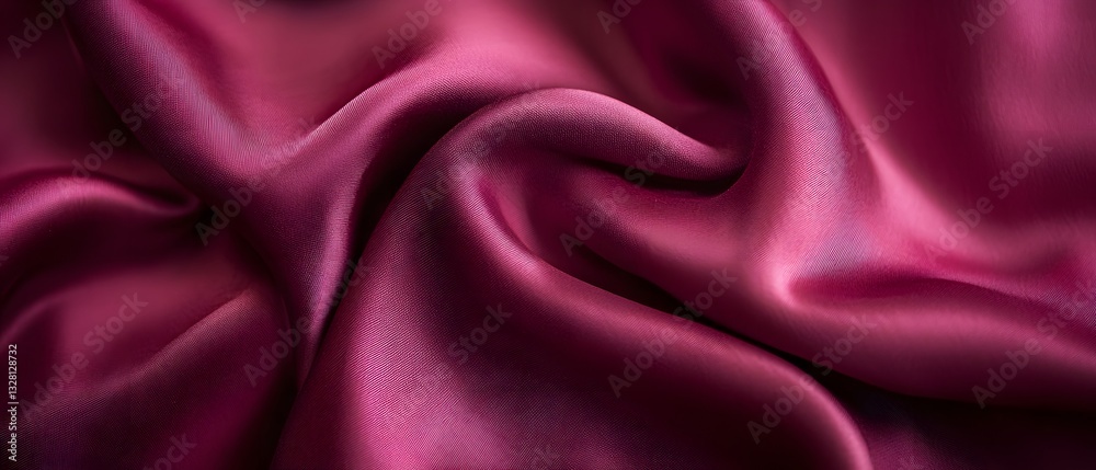 Obraz premium Shiny burgundy silk texture. Luxury fabric.
