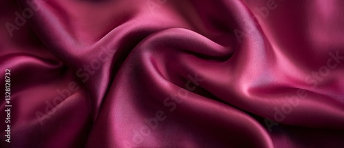 Shiny burgundy silk texture. Luxury fabric.