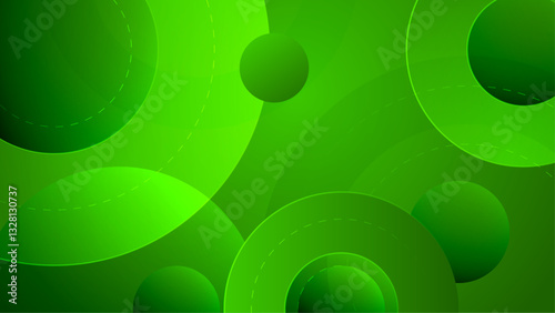 green circle stylish abstract geometric pattern vector illustration
