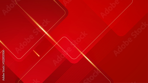 simple glow shinning square with red gradient abstract geometric background concept vector illustration