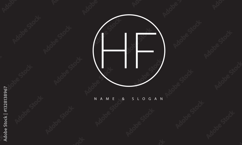HF, FH, H, F Abstract Letters Logo Monogram HF, FH, H, F Abstract Letters Logo Monogram