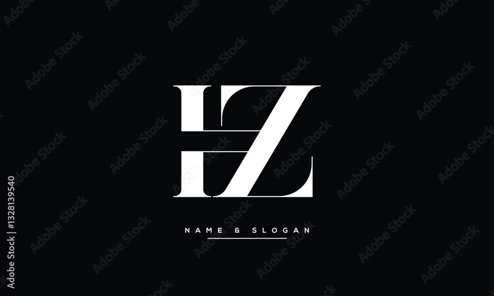 HZ, ZH, H, Z Abstract Letters Logo Monogram HZ, ZH, H, Z Abstract Letters Logo Monogram
