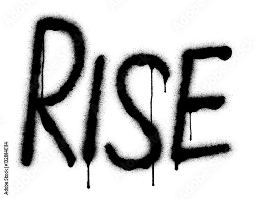graffiti spraypaint grunge word Rise