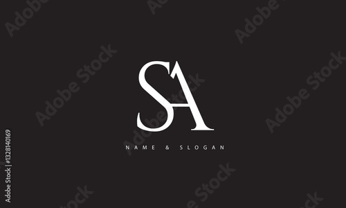 SA, AS, S, A Abstract Letters Logo Monogram