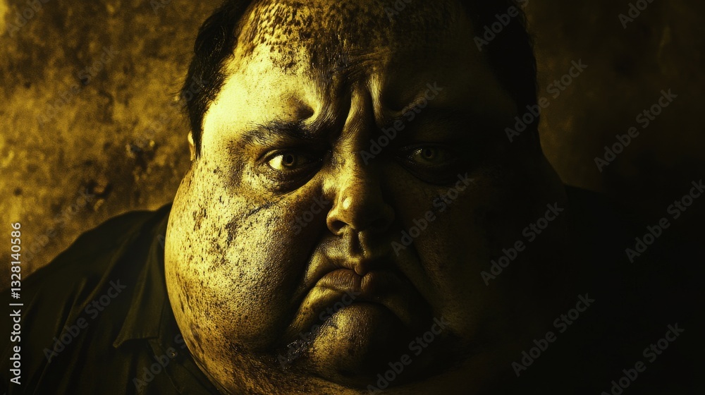 Intense Portrait of a Man Displaying Deep Emotion in a Dark and Dramatic Setting Intense Portrait of a Man Displaying Deep Emotion in a Dark and Dramatic Setting