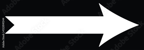 large size black long arrow. Straight long arrow icon. black long arrow pointing to right site in isolated background. Bold thine long arrow.