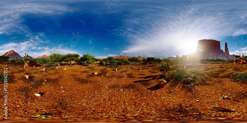 Tableau sur toile 360 HDRI enviroment 3D illustration.