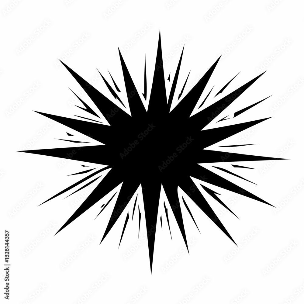 Explosion vector silhouette black burst shape Explosion vector silhouette black burst shape