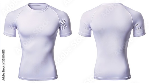 Compression shirt mockup featuring blank sports top with sleek contours