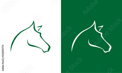 unique horse head line premium logo