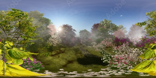 Quadro su tela 360 HDRI enviroment 3D illustration.