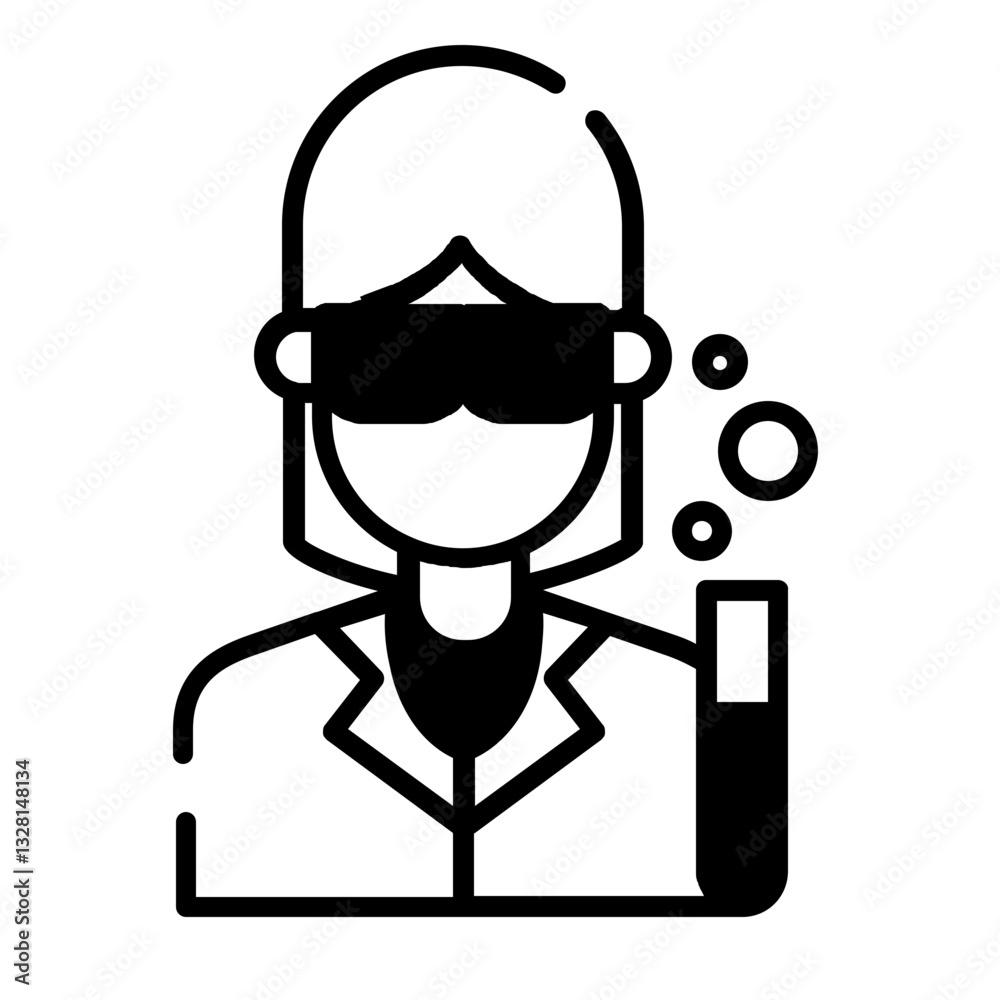 scientist icon design dualtone