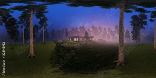 360 HDRI enviroment 3D illustration.