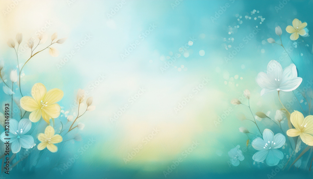 Obraz premium Abstract background with Spring theme in digital art style, part 35