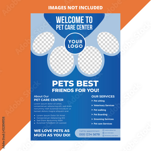 Pet Sitting Flyer Template, Pet Care Flyer Template, Pet Walkers Flyer Template