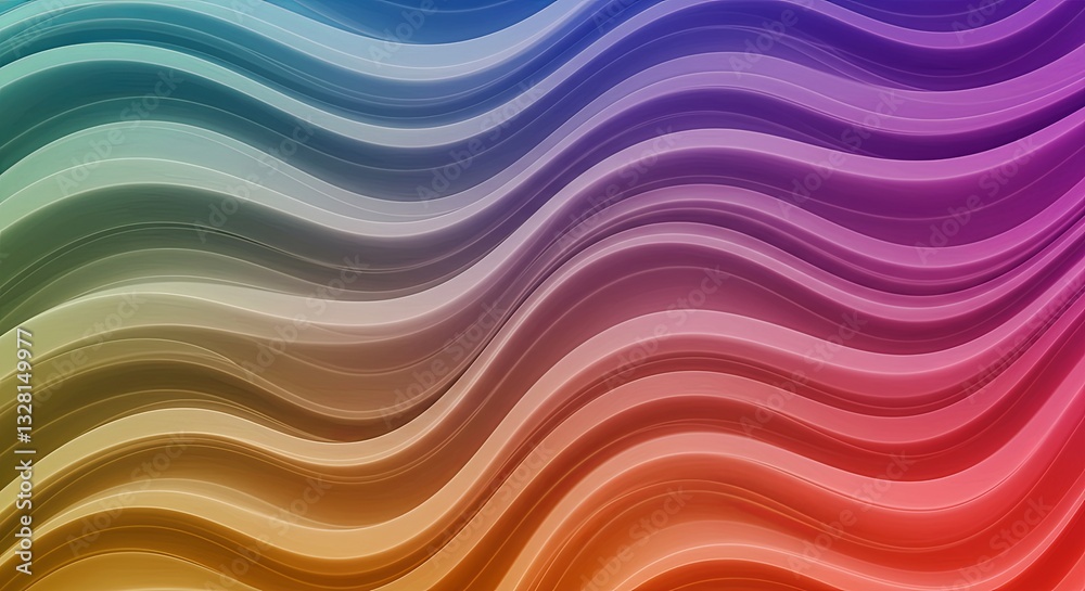 Fototapeta premium A colorful wave with a rainbow pattern
