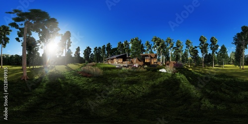360 HDRI enviroment 3D illustration.