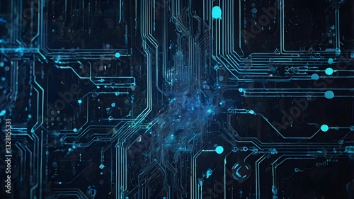 High-Tech Futuristic Digital Matrix Background
