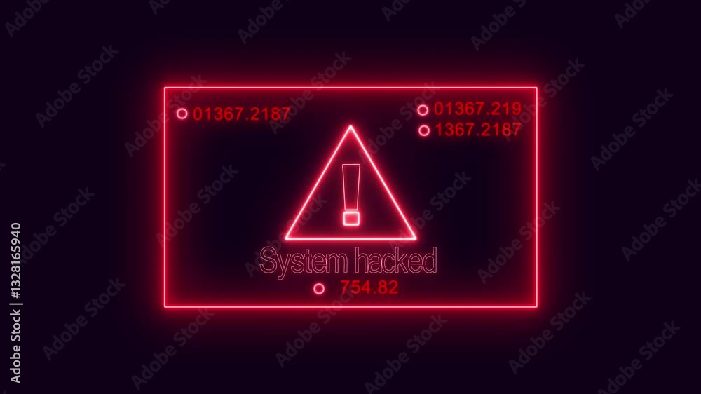  DATA hack security breach computer hacking warning message hacked alert.