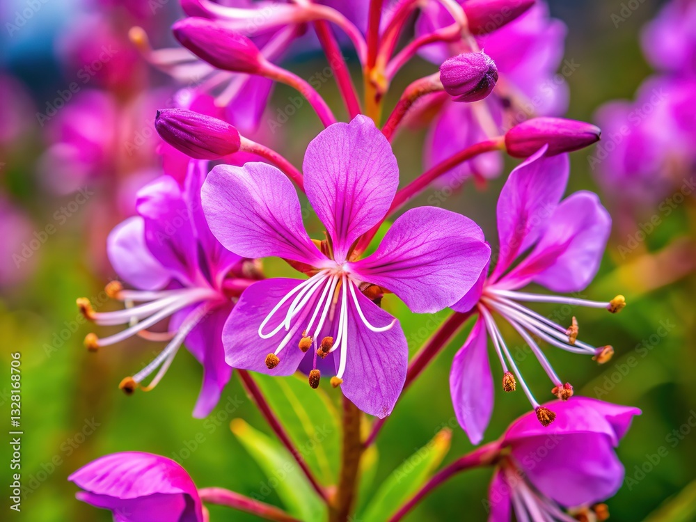 Alaskan Fireweed Bloom, Wildflower Majesty Alaskan Fireweed Bloom, Wildflower Majesty