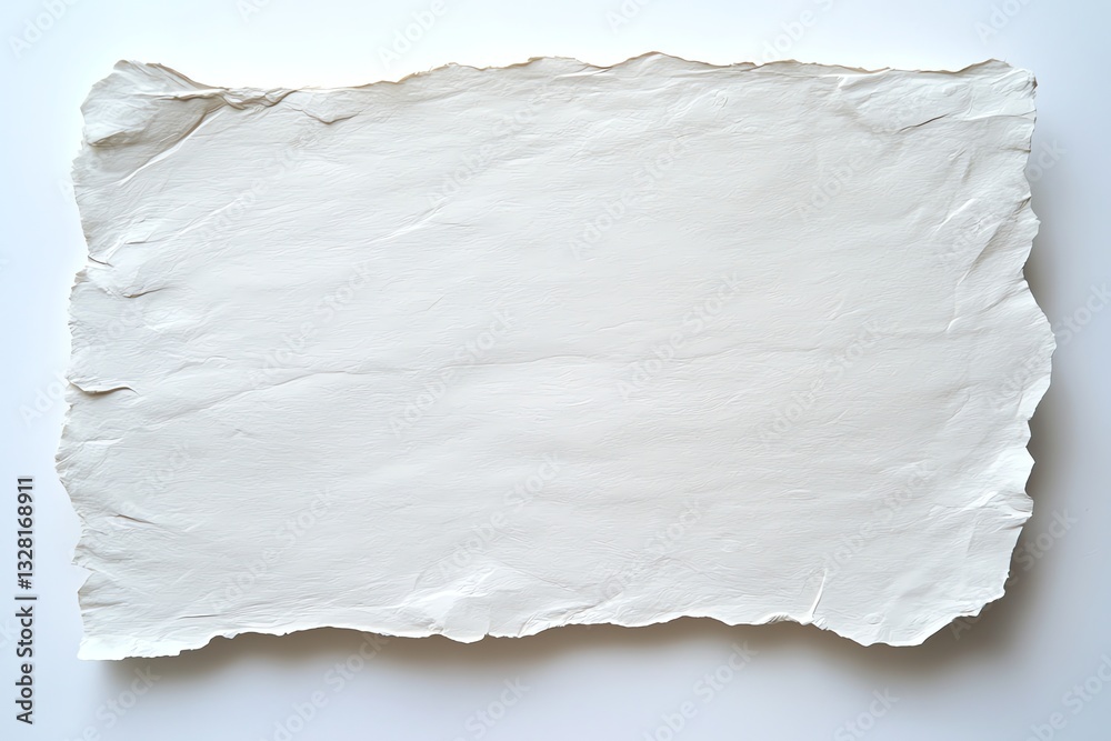 Obraz premium Torn White Paper Texture Background for Creative Design and Presentations