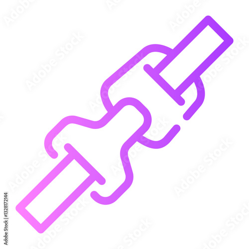 seat belt Line Gradient Icon