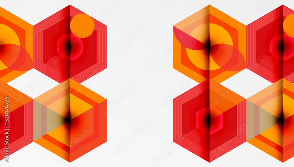 Obraz premium Hexagons design geometric abstract background