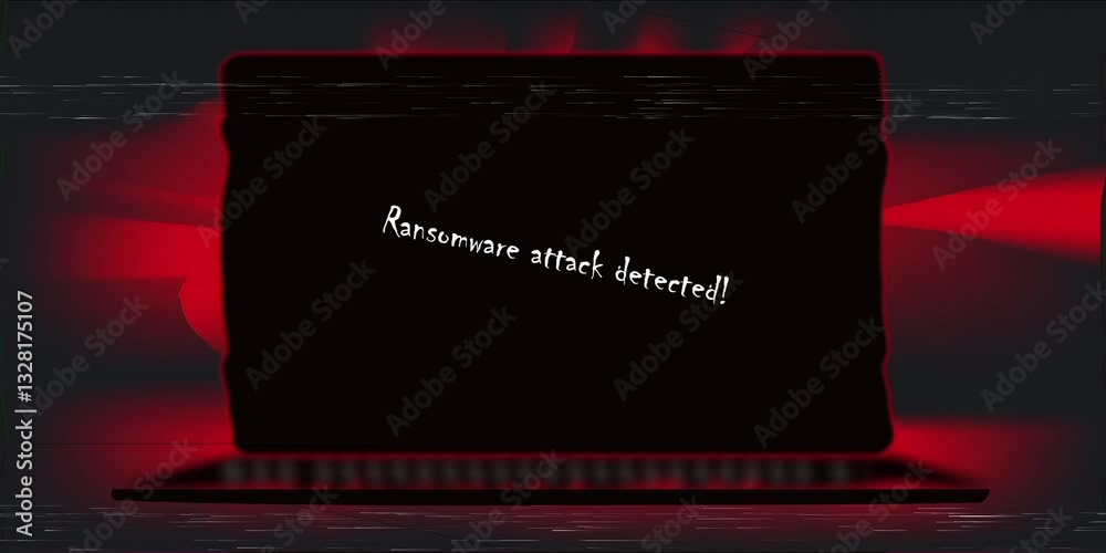 Animation laptop insect ransomware