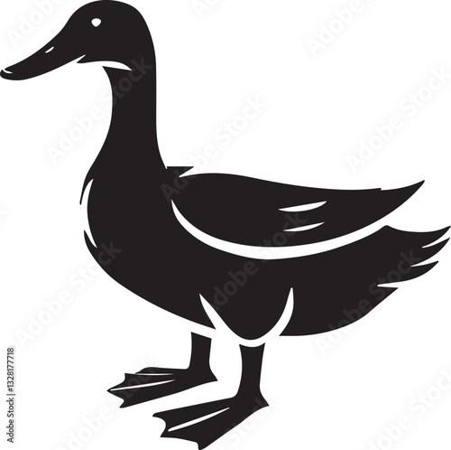 duck vector illustration, duck logo design, duck vector icon, duck silhouette vector, duck silhouette vector black and white full body eps file