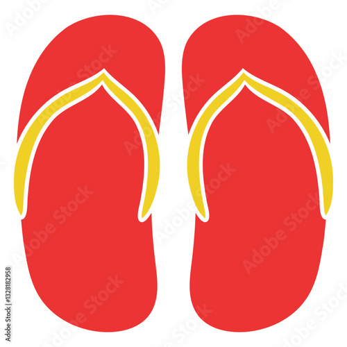 flipflops pair vector illustration