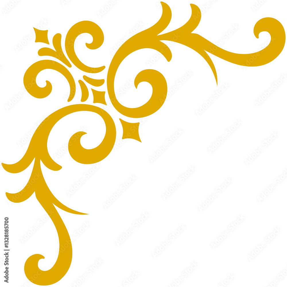 Obraz premium Ornate carving corner border 