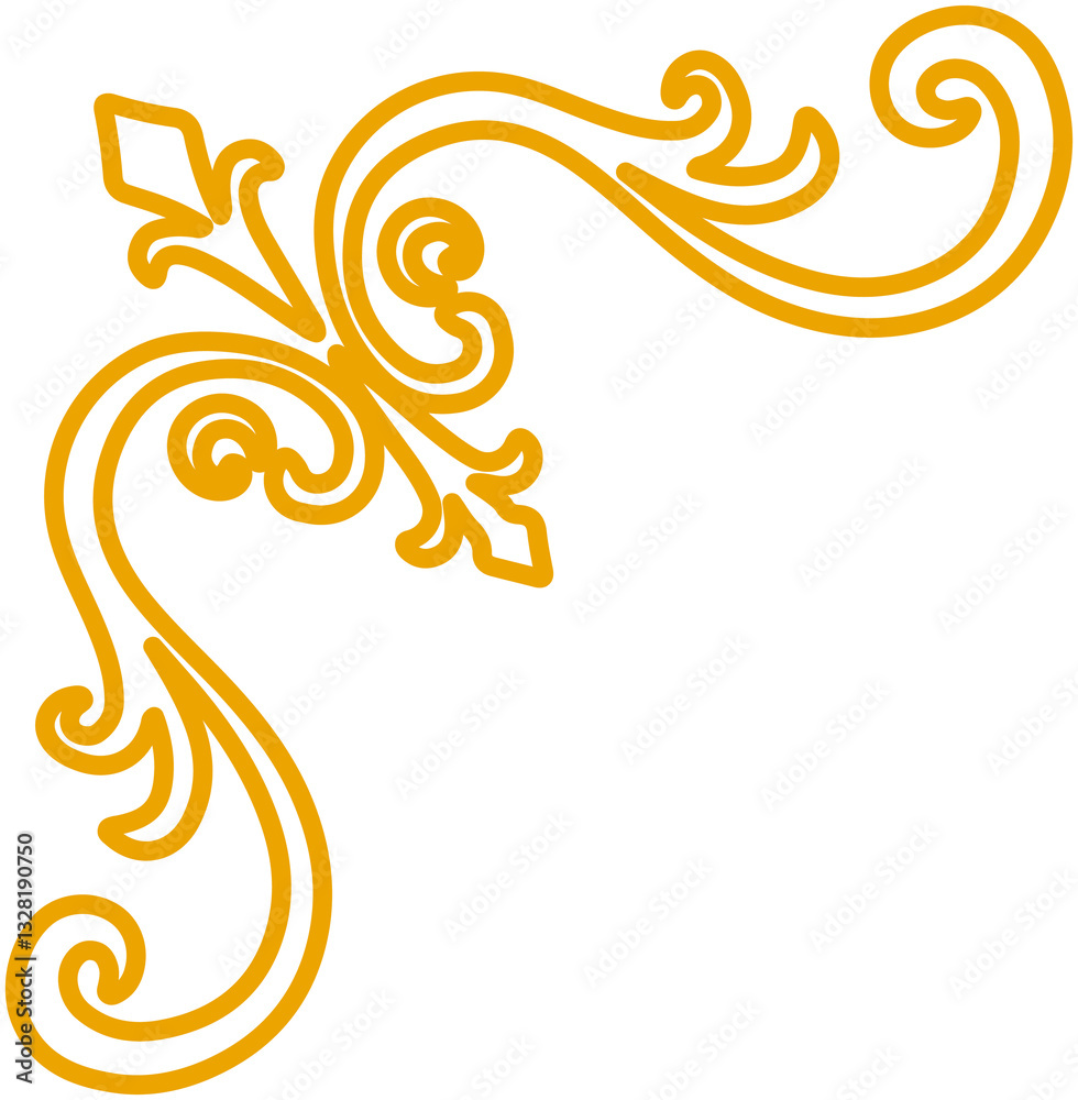 Fototapeta premium Carved Corner Decor Ornaments