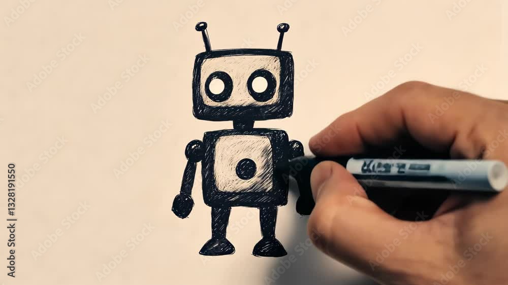 Vintage Robot with Gears and Bolts in Retro Futuristic Design Perfect for Technology or Sci-Fi Concepts and Artwork, Ideal for Backgrounds, Animation, and Graphic Illustration Projects