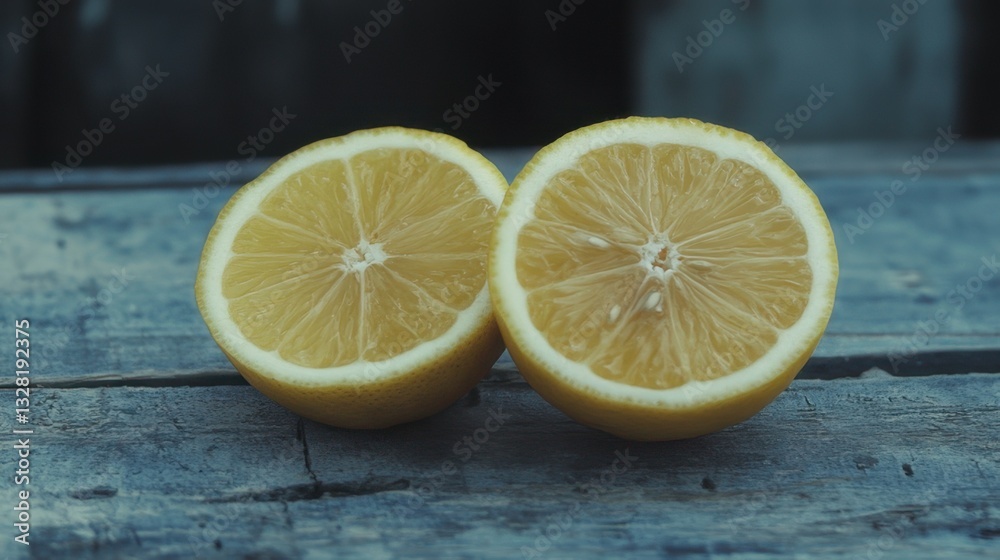 Fresh lemons on a rustic wooden table with a honey dipper and jar of golden honey beside them, bright and vibrant composition Fresh lemons on a rustic wooden table with a honey dipper and jar of golden honey beside them, bright and vibrant composition