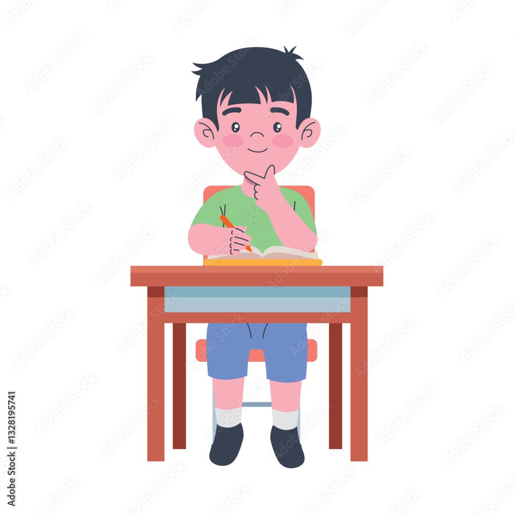 Student at Desk classroom Student at Desk classroom
