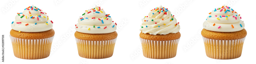 Vanilla Cupcake with Sprinkles, Cut Out Set