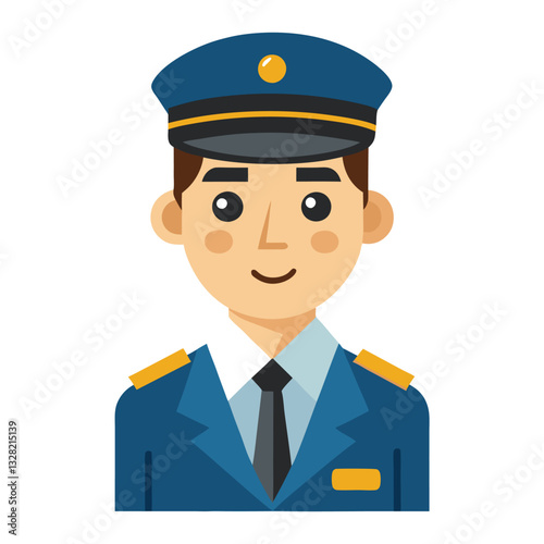 funny cartoon policeman with a gun