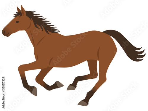 走る馬のイラスト