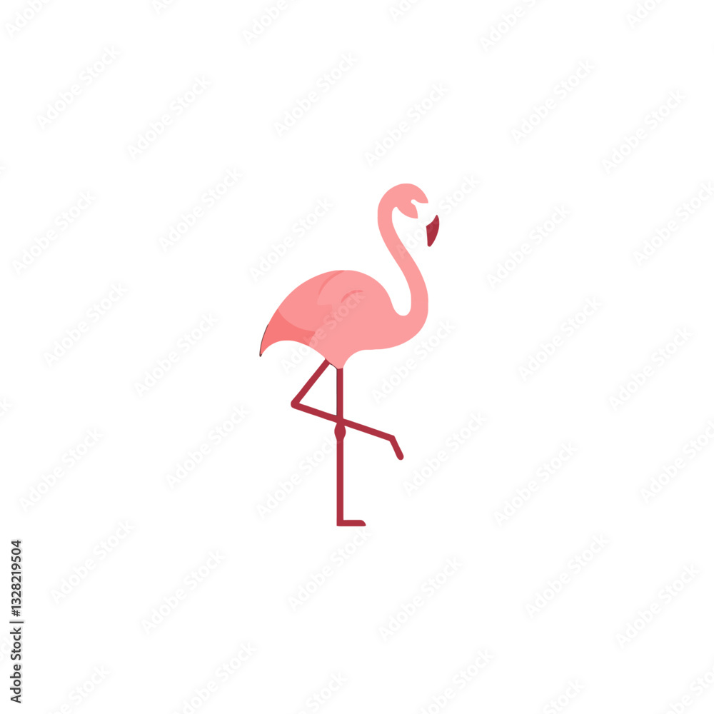 Obraz premium Minimal Flamingo Illustration